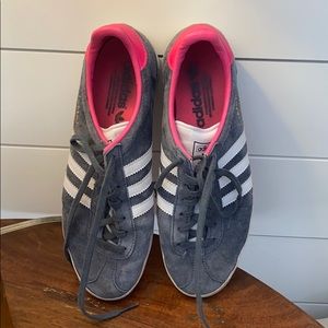 Adidas Womens Gazelles Pink Gray 8.5